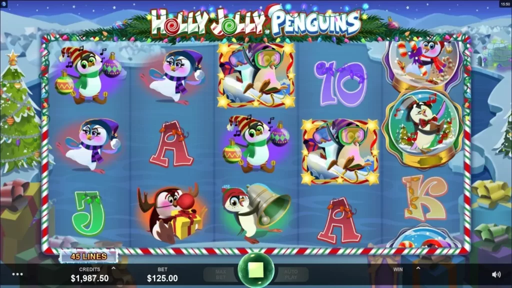 Holly Jolly Penguins Slot Game